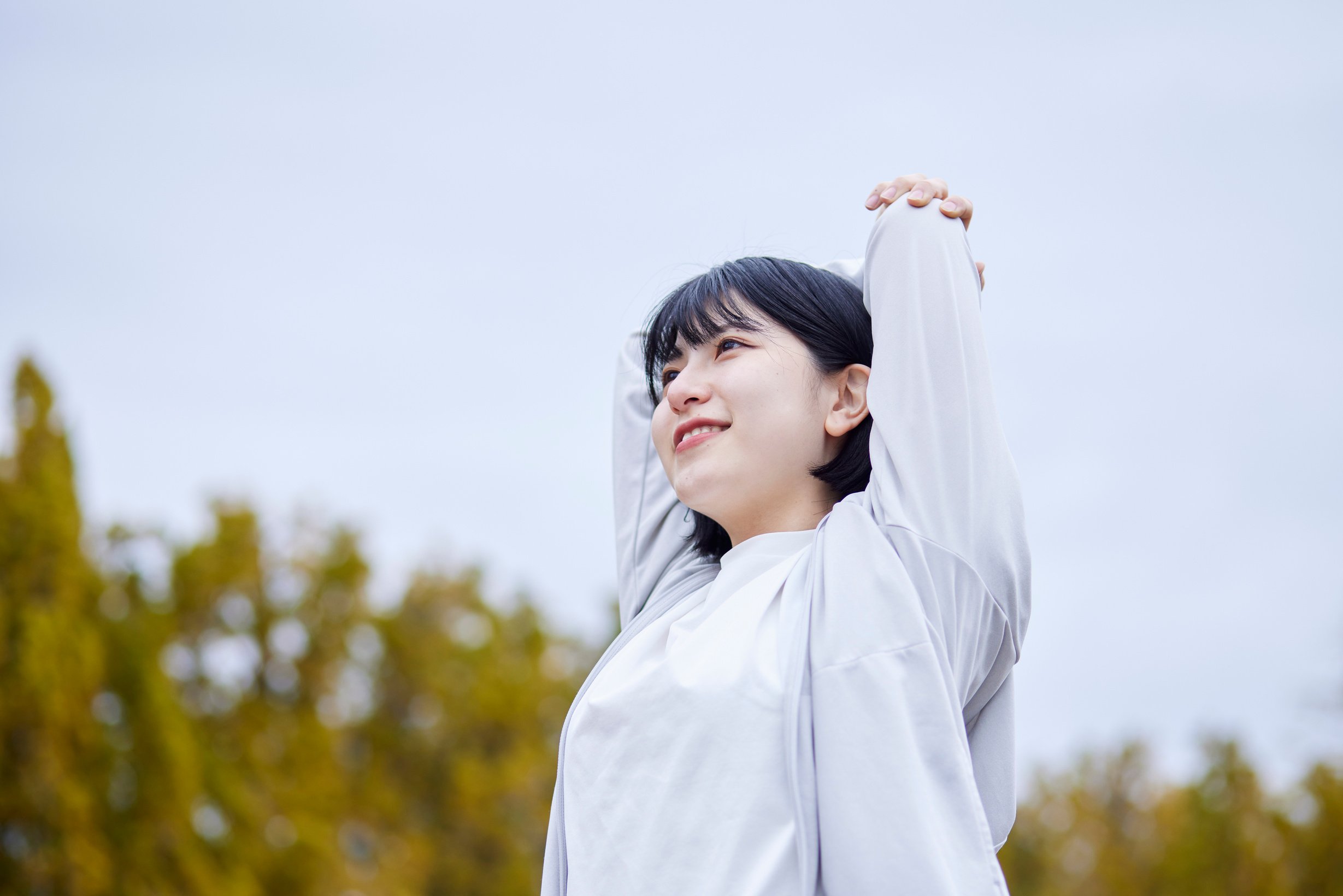 Japanese woman exercising