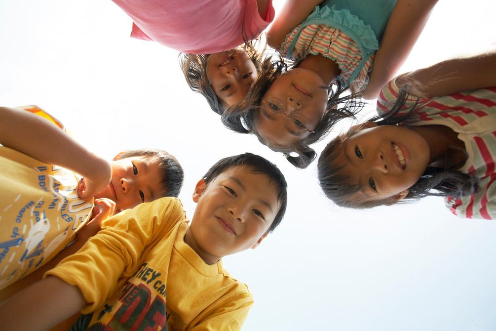 Group of Japanese children, portait